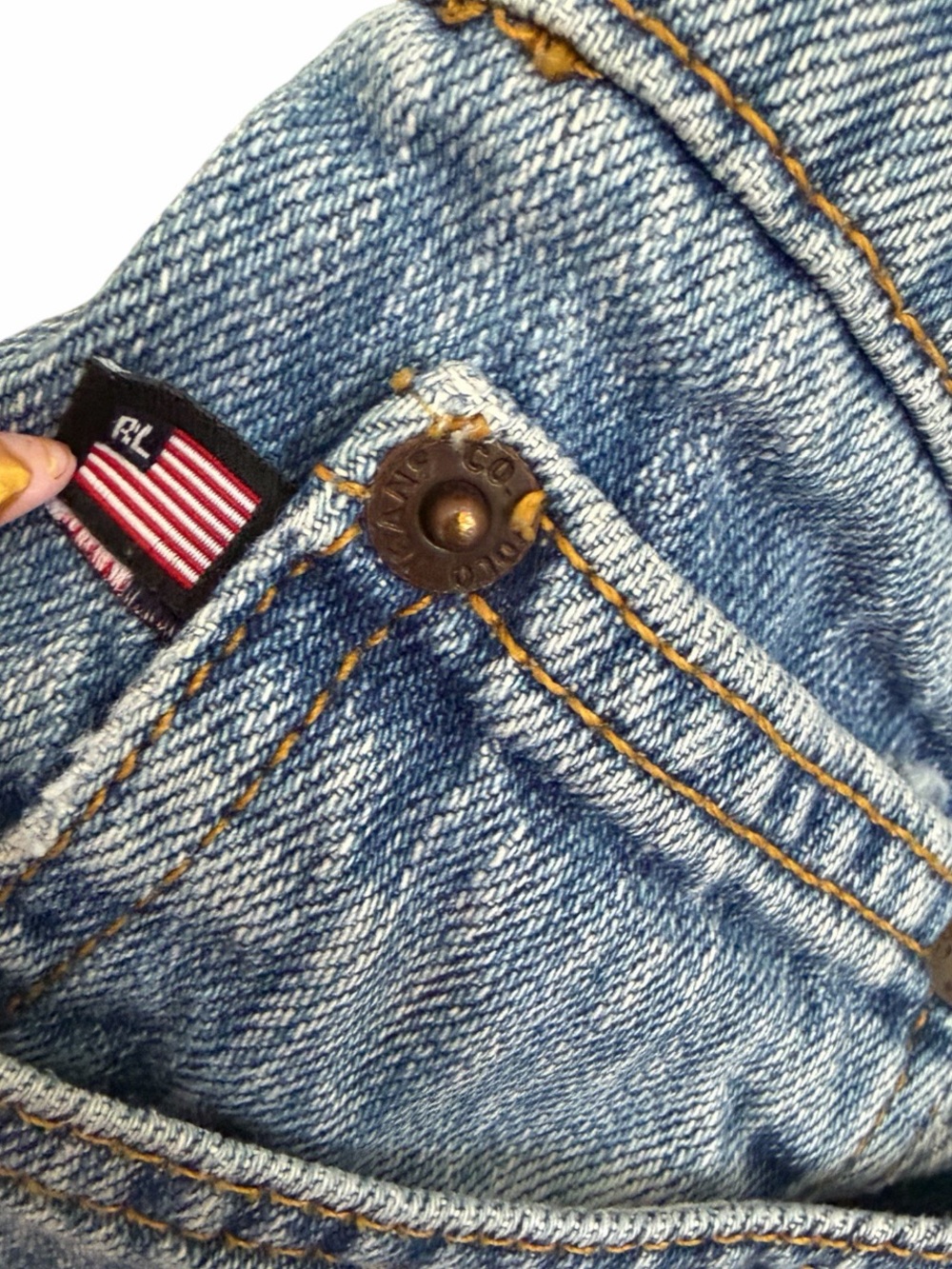 Vintage Polo Jeans Co Ralph Lauren Saturday Short High Rise Denim Shorts Size 10 - Picture 5 of 12